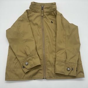 Boy Polo Ralph Lauren Jacket With Hidden Hood. Size 2/2T. Tan